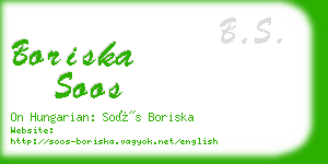boriska soos business card